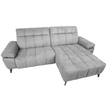 Hjørnesofa HOME4YOU Luzern elektrisk recliner Lys grå Høyre hjørne - lysegrå - Møbler - Sofaer - Reclinersofaer