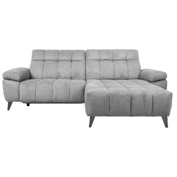 Hjørnesofa HOME4YOU Luzern elektrisk recliner Lys grå Høyre hjørne - lysegrå - Møbler - Sofaer - Reclinersofaer