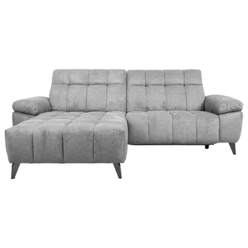 Hjørnesofa HOME4YOU Luzern elektrisk recliner Lys grå Venstre hjørne - lysegrå - Møbler - Sofaer - Reclinersofaer