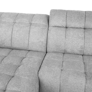 Hjørnesofa HOME4YOU Luzern elektrisk recliner Lys grå Venstre hjørne - lysegrå - Møbler - Sofaer - Reclinersofaer