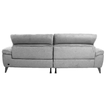Hjørnesofa HOME4YOU Luzern elektrisk recliner Lys grå Venstre hjørne - lysegrå - Møbler - Sofaer - Reclinersofaer