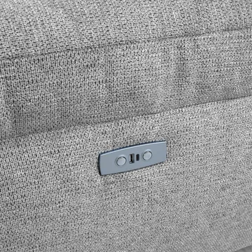 Hjørnesofa HOME4YOU Luzern elektrisk recliner Lys grå Venstre hjørne - lysegrå - Møbler - Sofaer - Reclinersofaer
