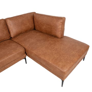 Hjørnesofa HOME4YOU Sofia Brun Høyre hjørne - brun - Møbler - Sofaer - Skinnsofaer