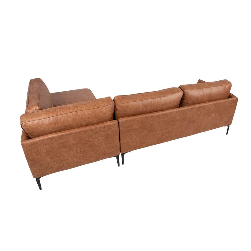 Hjørnesofa HOME4YOU Sofia Brun Høyre hjørne - brun - Møbler - Sofaer - Hjørnesofa
