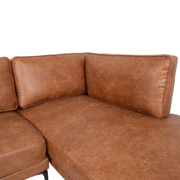 Hjørnesofa HOME4YOU Sofia Brun Høyre hjørne - brun - Møbler - Sofaer - Skinnsofaer