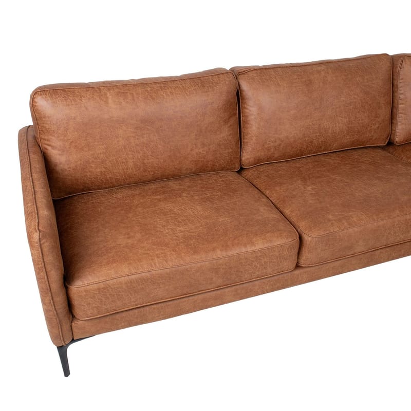 Hjørnesofa HOME4YOU Sofia Brun Høyre hjørne - brun - Møbler - Sofaer - Hjørnesofa