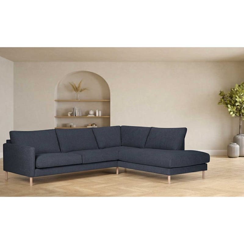 Hjørnesofa Marnor Høyre - Blå - Møbler - Sofaer - Hjørnesofa