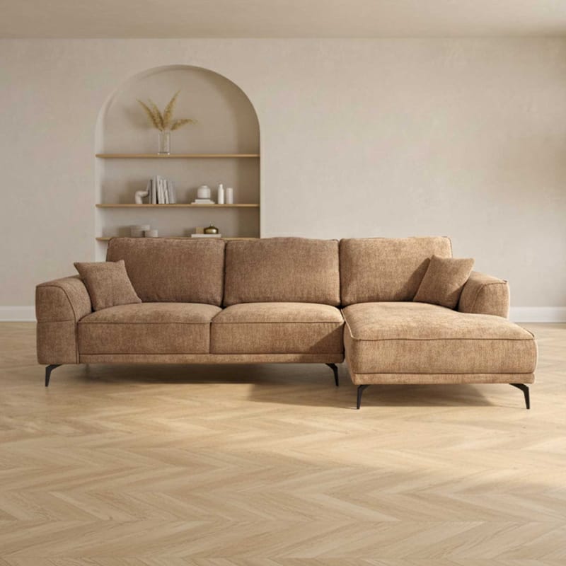 Hjørnesofa Monar Høyre - beige - Møbler - Sofaer - Hjørnesofa