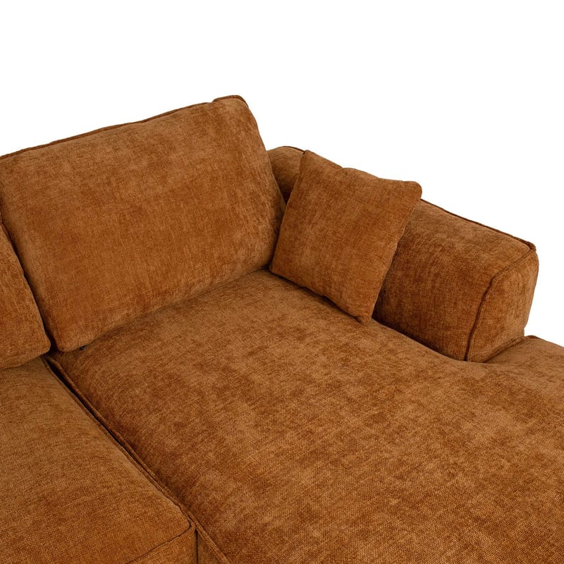 Hjørnesofa Monar Høyre - brun - Møbler - Sofaer - Hjørnesofa