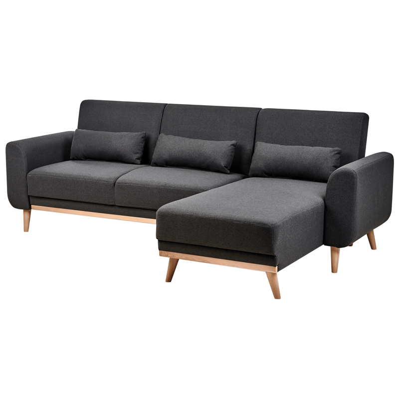 Hjørnesofa Ollsta venstrevendt - Svart - Møbler - Sofaer - Sovesofaer