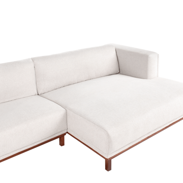 4-seters sofa Veng - Lys brun - Møbler - Sofaer - Sofa med sjeselong - 4 seters sofa med divan