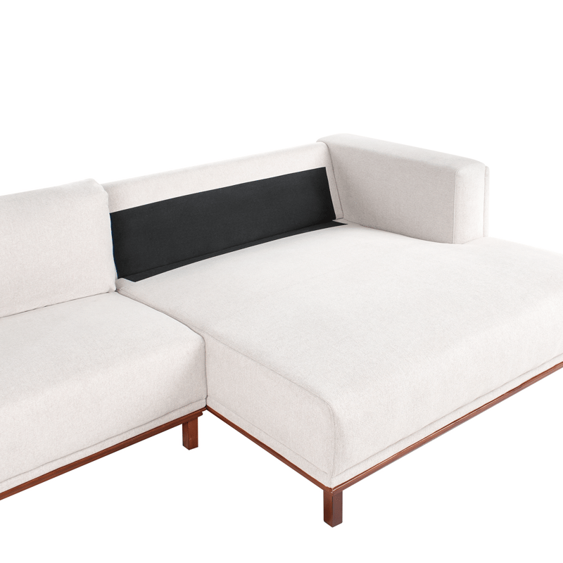 4-seters sofa Veng - Lys brun - Møbler - Sofaer - Sofa med sjeselong - 4 seters sofa med divan