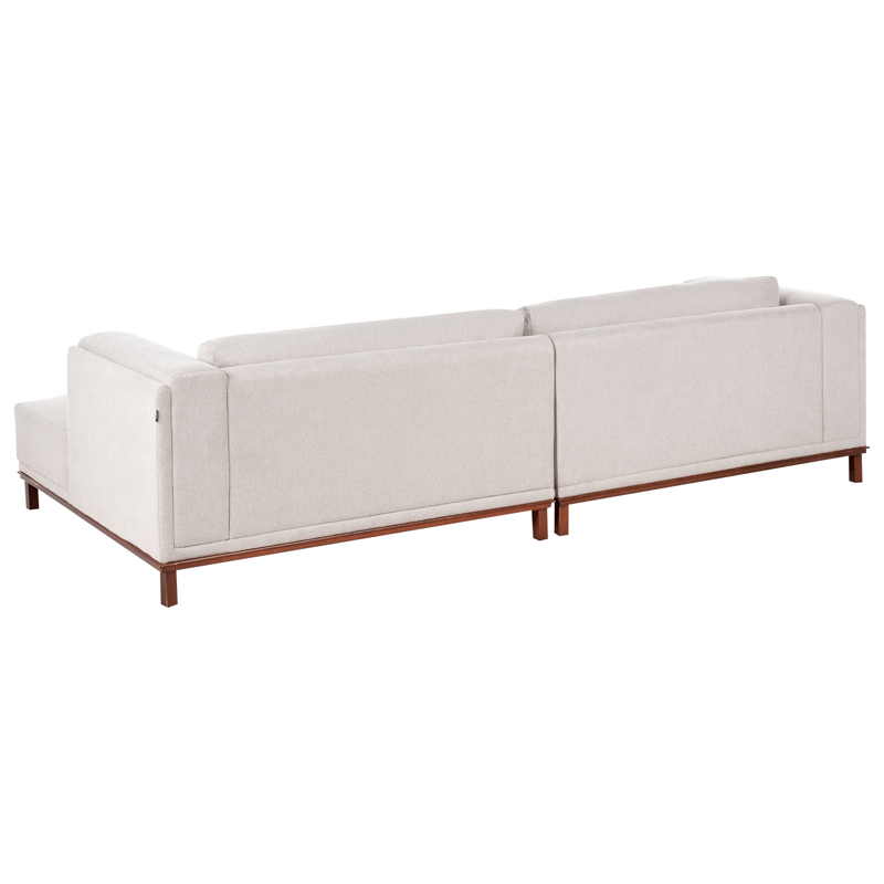 4-seters sofa Veng - Lys brun - Møbler - Sofaer - Sofa med sjeselong - 4 seters sofa med divan