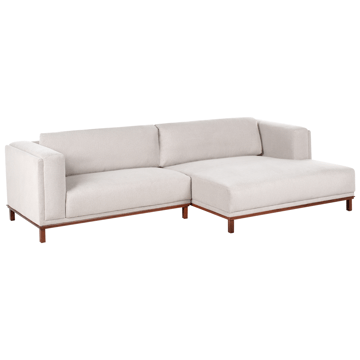4-seters sofa Veng - Lys brun - Møbler - Sofaer - Sofa med sjeselong - 4 seters sofa med divan