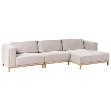 5-seters sofa Veng - Lysebrun - Møbler - Sofaer - Sofa med sjeselong - 4 seters sofa med divan