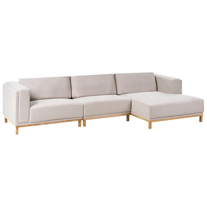 5-seters sofa Veng - Lysebrun - Møbler - Sofaer - Sofa med sjeselong - 4 seters sofa med divan