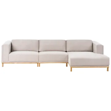 5-seters sofa Veng - Lysebrun - Møbler - Sofaer - Sofa med sjeselong - 4 seters sofa med divan