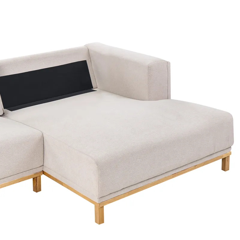 5-seters sofa Veng - Lysebrun - Møbler - Sofaer - Sofa med sjeselong - 4 seters sofa med divan