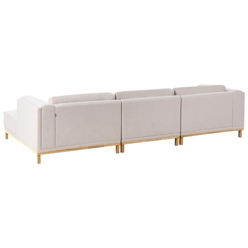 5-seters sofa Veng - Lysebrun - Møbler - Sofaer - Sofa med sjeselong - 4 seters sofa med divan