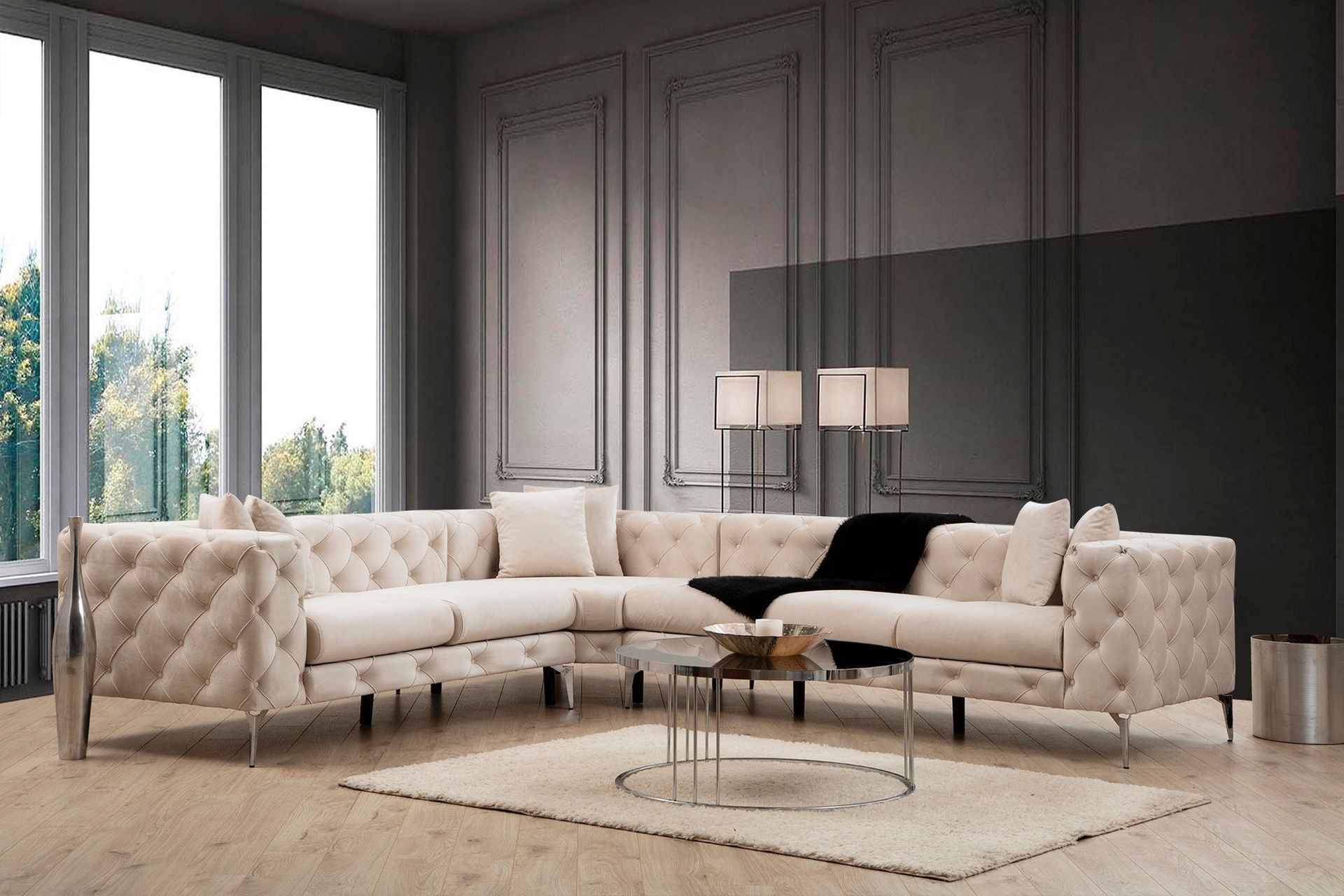 Beachport Hjørnesofa 6-seters - Beige - Møbler - Sofaer - Hjørnesofa