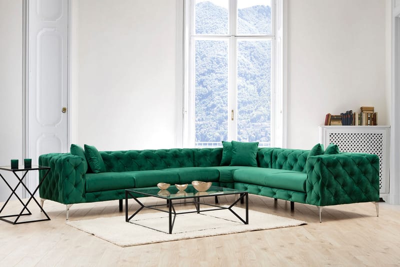 Beachport Hjørnesofa 6-seters - Grønn - Møbler - Sofaer - Hjørnesofa