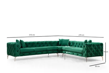 Beachport Hjørnesofa 6-seters - Grønn - Møbler - Sofaer - Hjørnesofa