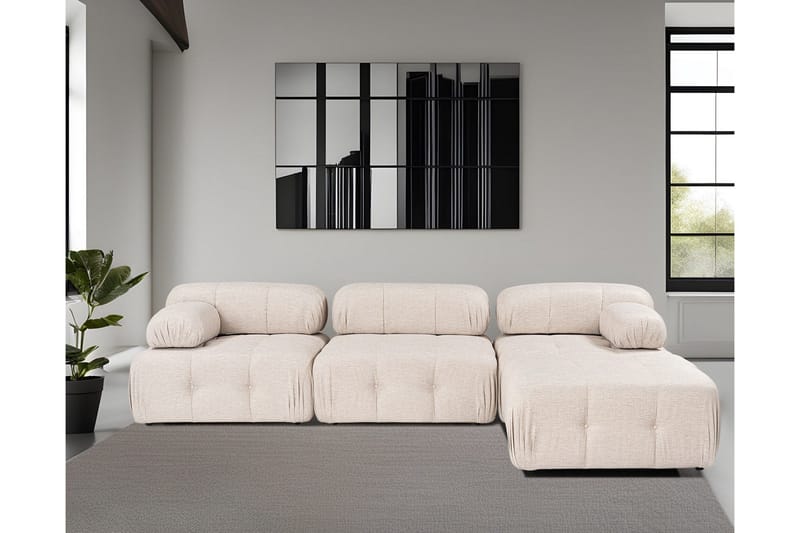 Belgin Hjørnesofa 3-seter - Lyse brun - Møbler - Sofaer - Modulsofaer - Komplett modulsofa