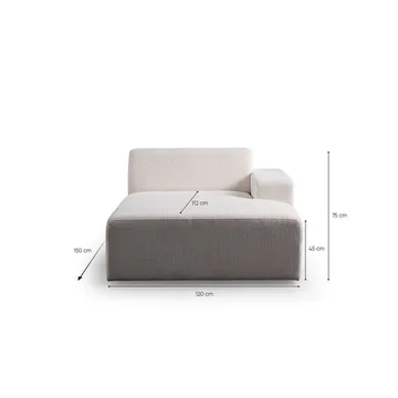 Branorin 5-seters Hjørnesofa med Sjeselong - Brun/Hvit - Møbler - Sofaer - Modulsofaer - Komplett modulsofa