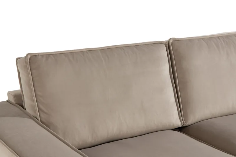 Cloudia Hjørnesofa Fløyel - Beige - Møbler - Sofaer - Hjørnesofa