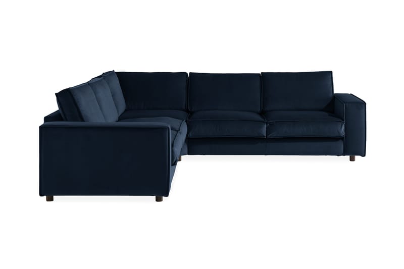 Cloudia Hjørnesofa Fløyel - Blå - Møbler - Sofaer - Hjørnesofa