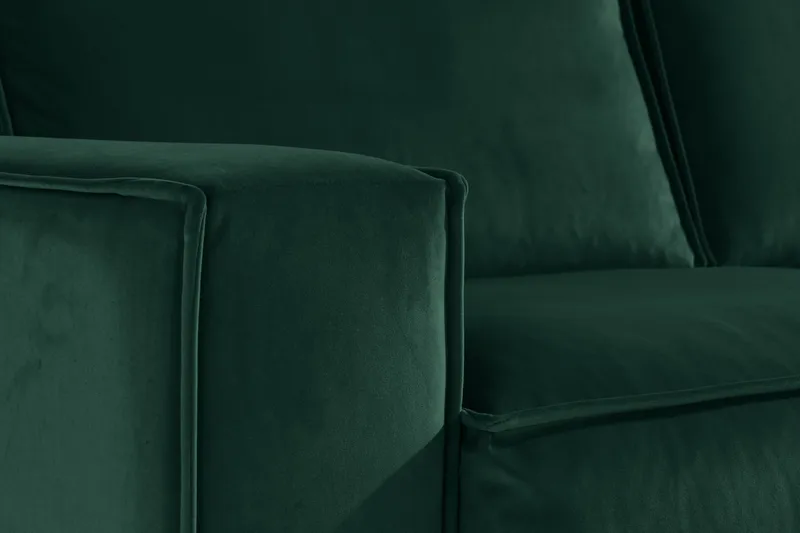 Cloudia Hjørnesofa Fløyel - Grønn - Møbler - Sofaer - Hjørnesofa