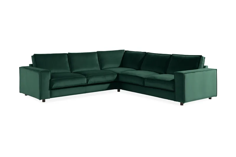 Cloudia Hjørnesofa Fløyel - Grønn - Møbler - Sofaer - Hjørnesofa
