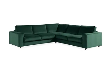Cloudia Hjørnesofa Fløyel - Grønn - Møbler - Sofaer - Hjørnesofa
