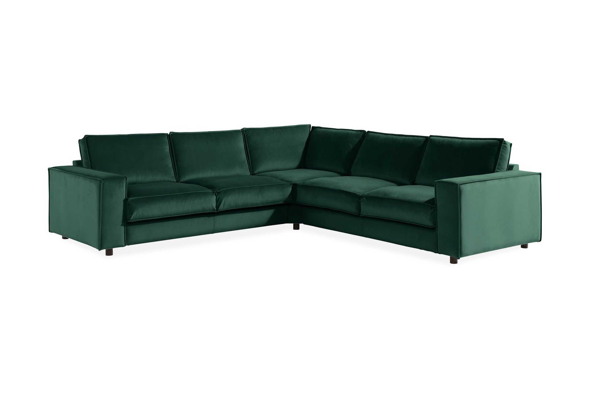 Cloudia Hjørnesofa Fløyel - Grønn - Møbler - Sofaer - Hjørnesofa