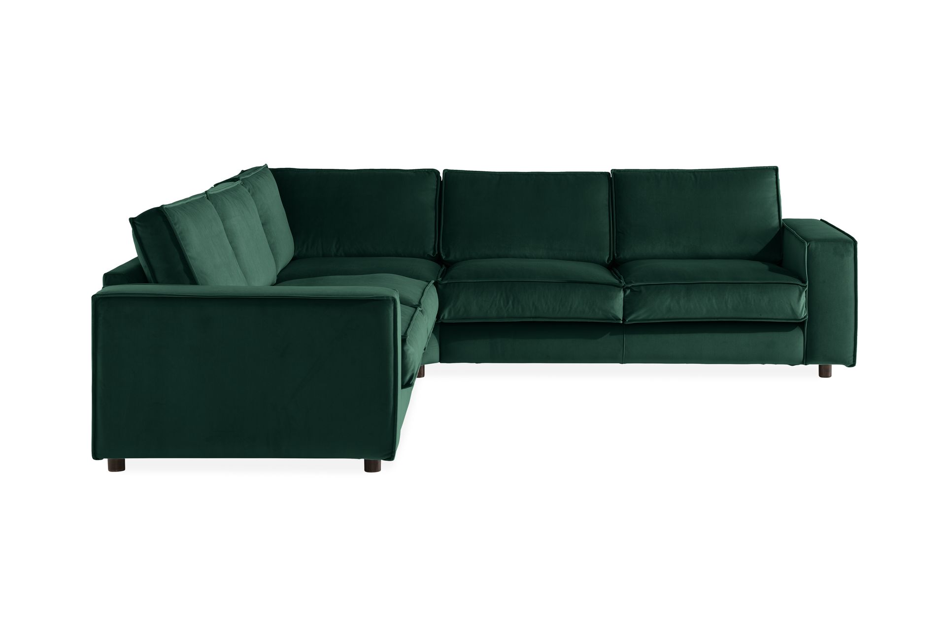 Cloudia Hjørnesofa Fløyel - Grønn - Møbler - Sofaer - Hjørnesofa