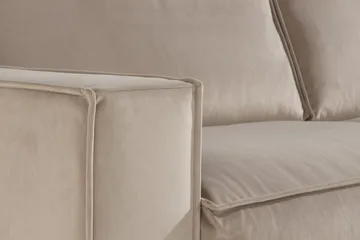 Cloudia Hjørnesofa Large Fløyel - Beige - Møbler - Sofaer - Hjørnesofa