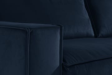 Cloudia Hjørnesofa Large Fløyel - Blå - Møbler - Sofaer - Hjørnesofa
