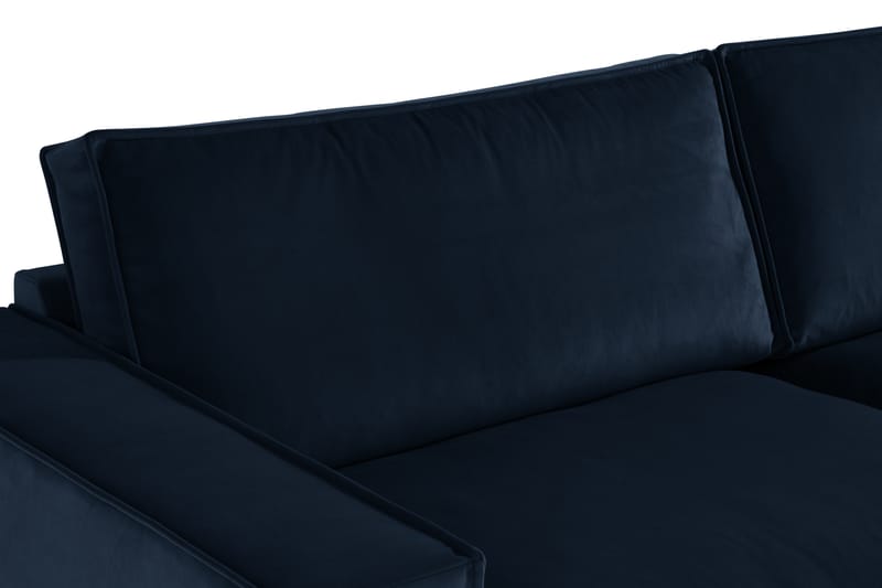 Cloudia Hjørnesofa Large Fløyel - Blå - Møbler - Sofaer - Hjørnesofa