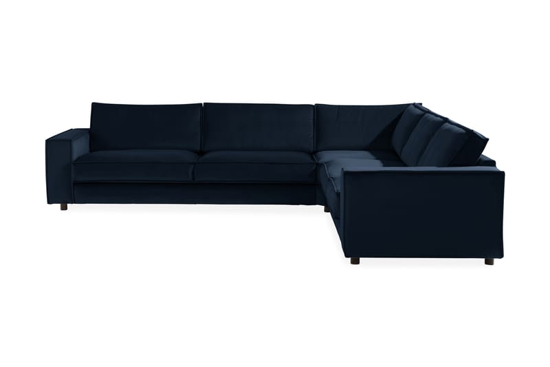 Cloudia Hjørnesofa Large Fløyel - Blå - Møbler - Sofaer - Hjørnesofa
