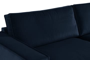 Cloudia Hjørnesofa Large Fløyel - Blå - Møbler - Sofaer - Hjørnesofa