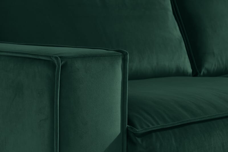 Cloudia Hjørnesofa Large Fløyel - Grønn - Møbler - Sofaer - Hjørnesofa