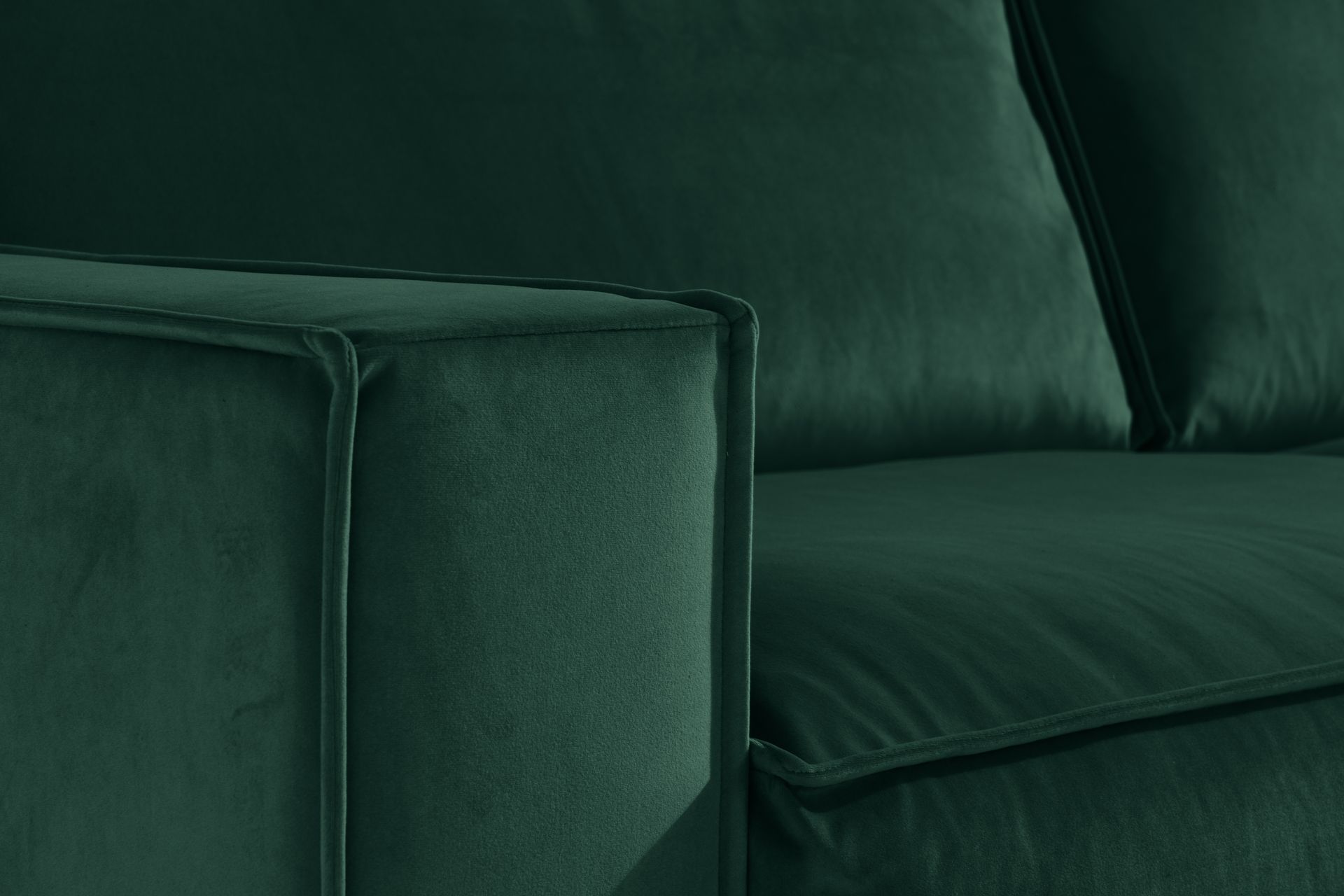 Cloudia Hjørnesofa Large Fløyel - Grønn - Møbler - Sofaer - Hjørnesofa