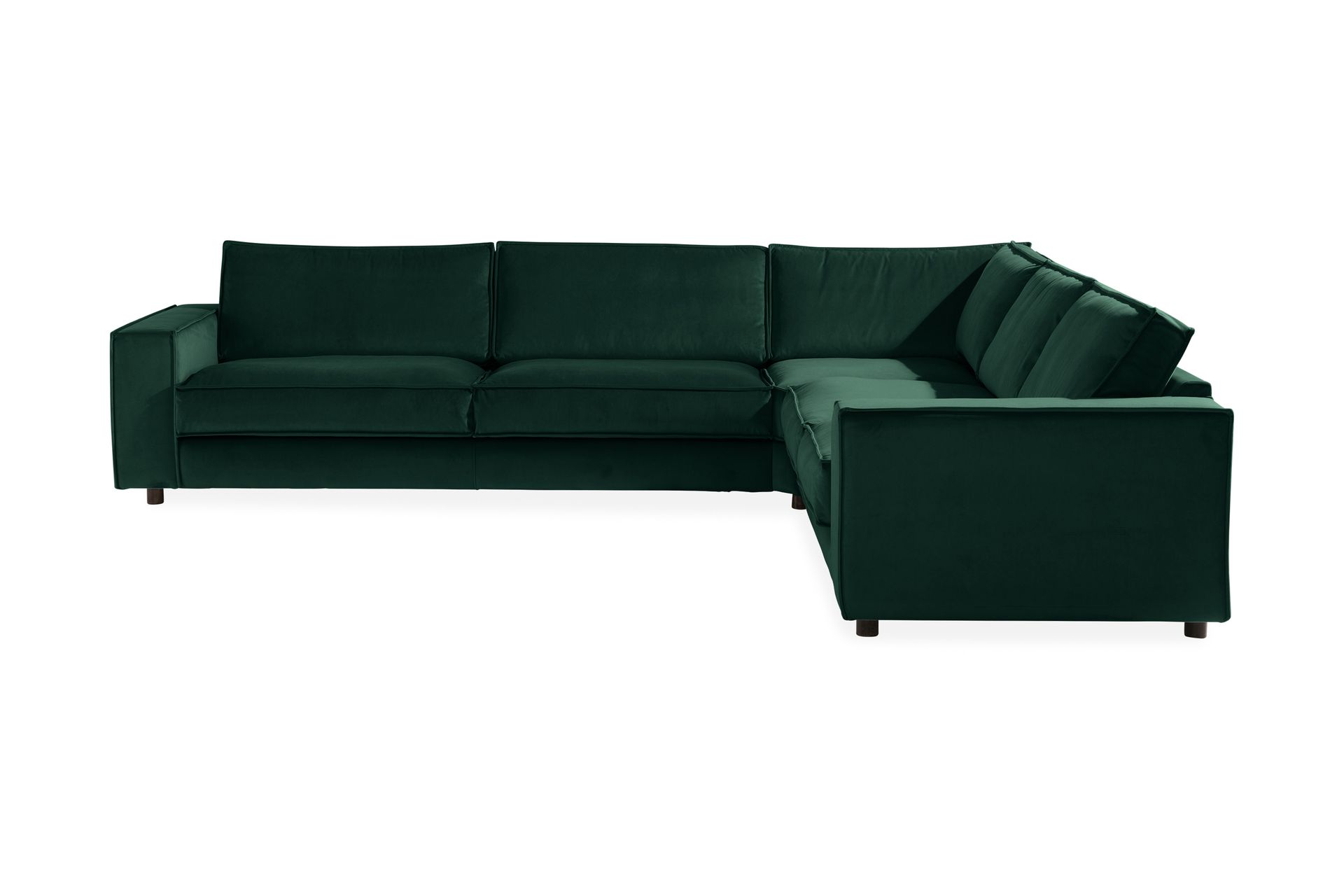 Cloudia Hjørnesofa Large Fløyel - Grønn - Møbler - Sofaer - Hjørnesofa