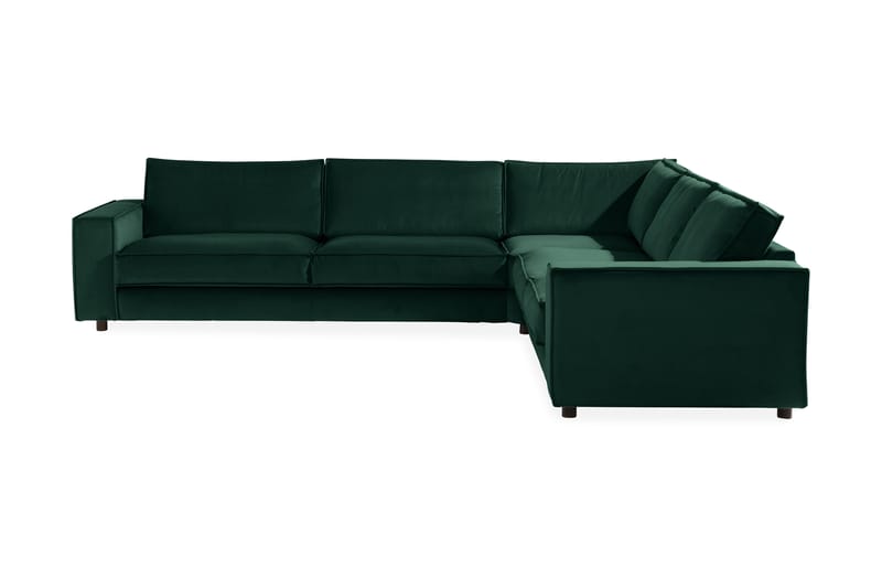 Cloudia Hjørnesofa Large Fløyel - Grønn - Møbler - Sofaer - Hjørnesofa