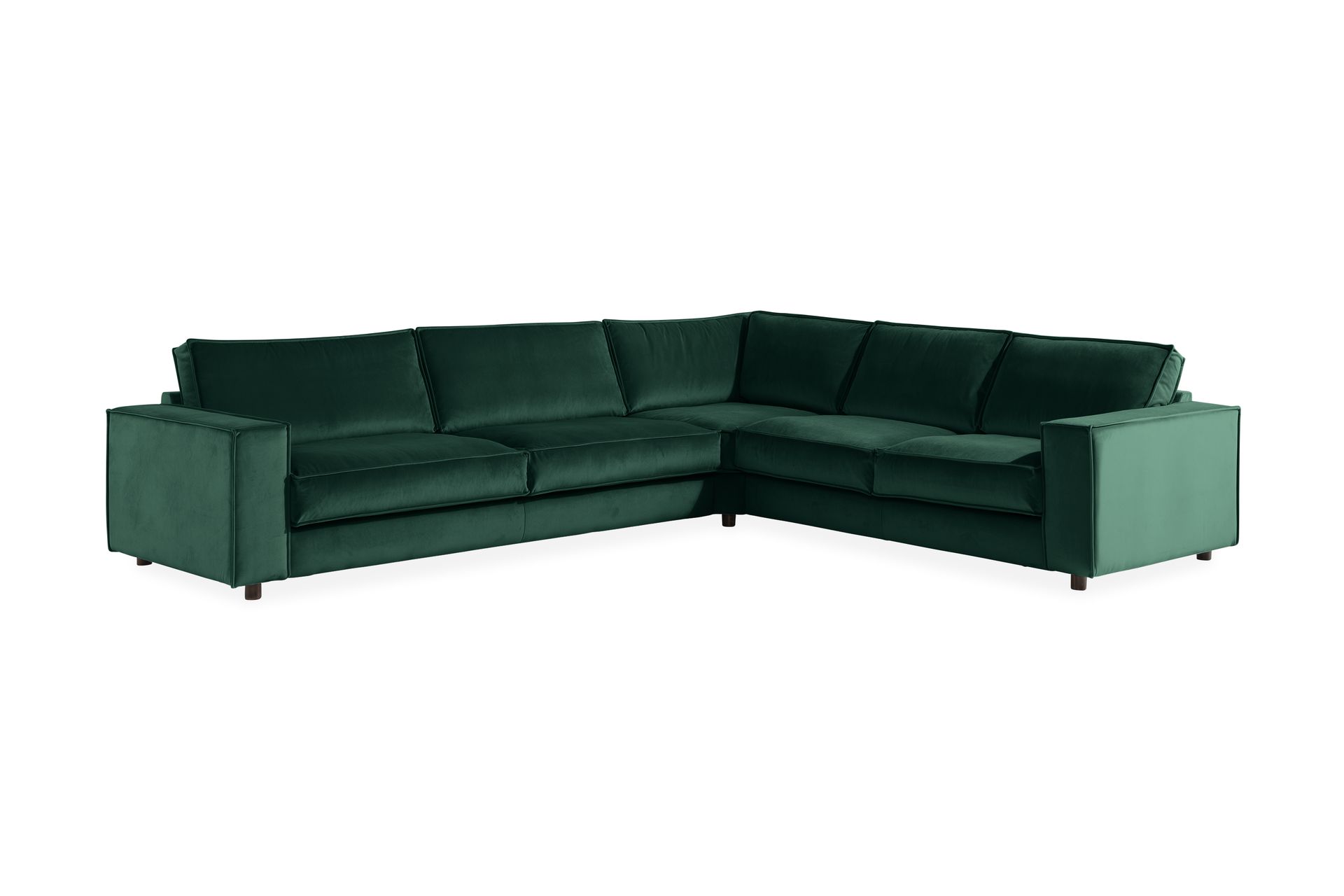 Cloudia Hjørnesofa Large Fløyel - Grønn - Møbler - Sofaer - Hjørnesofa