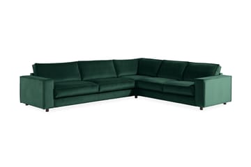 Cloudia Hjørnesofa Large Fløyel - Grønn - Møbler - Sofaer - Hjørnesofa