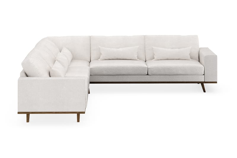 Copenhagen 6-seters L-formet Hjørnesofa i Bouclé - Hvit - Møbler - Sofaer - Hjørnesofa