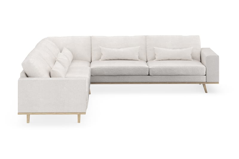 Copenhagen 6-seters L-formet Hjørnesofa i Bouclé - Hvit - Møbler - Sofaer - Hjørnesofa