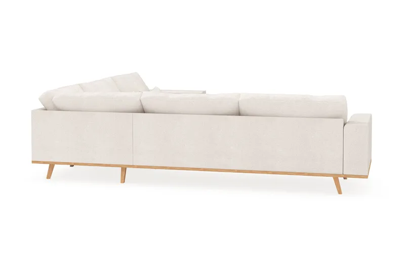 Copenhagen 6-seters L-formet Hjørnesofa i Bouclé - Hvit - Møbler - Sofaer - Hjørnesofa