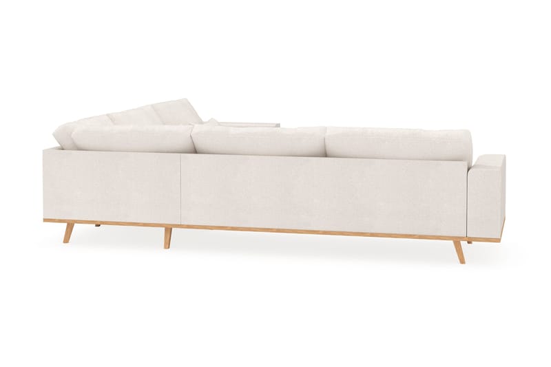 Copenhagen 6-seters L-formet Hjørnesofa i Bouclé - Hvit - Møbler - Sofaer - Hjørnesofa